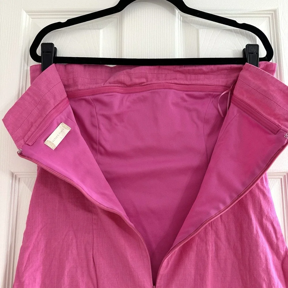 Altar'd State Phoebe Strapless Slip Short Mini Pink Dress Cotton Wms Size‎ Large